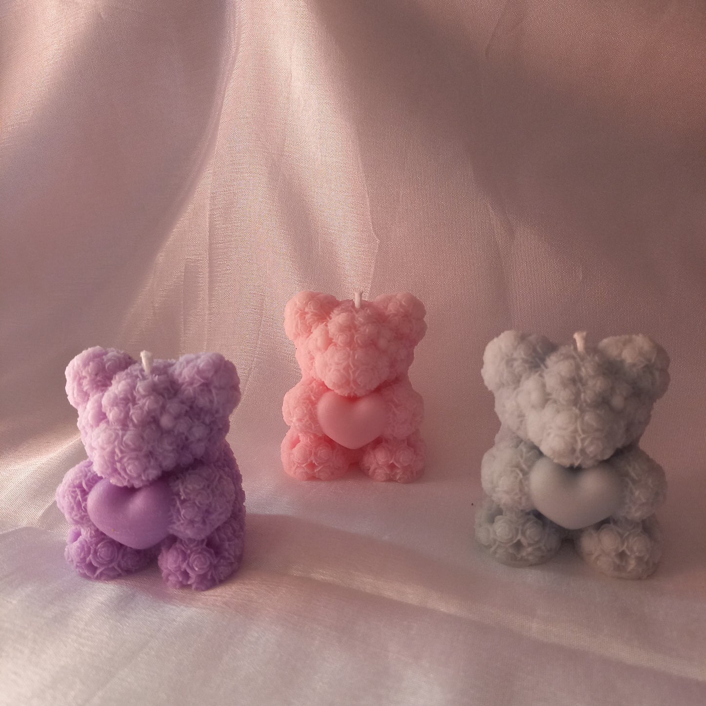 Teddy Heart Candle